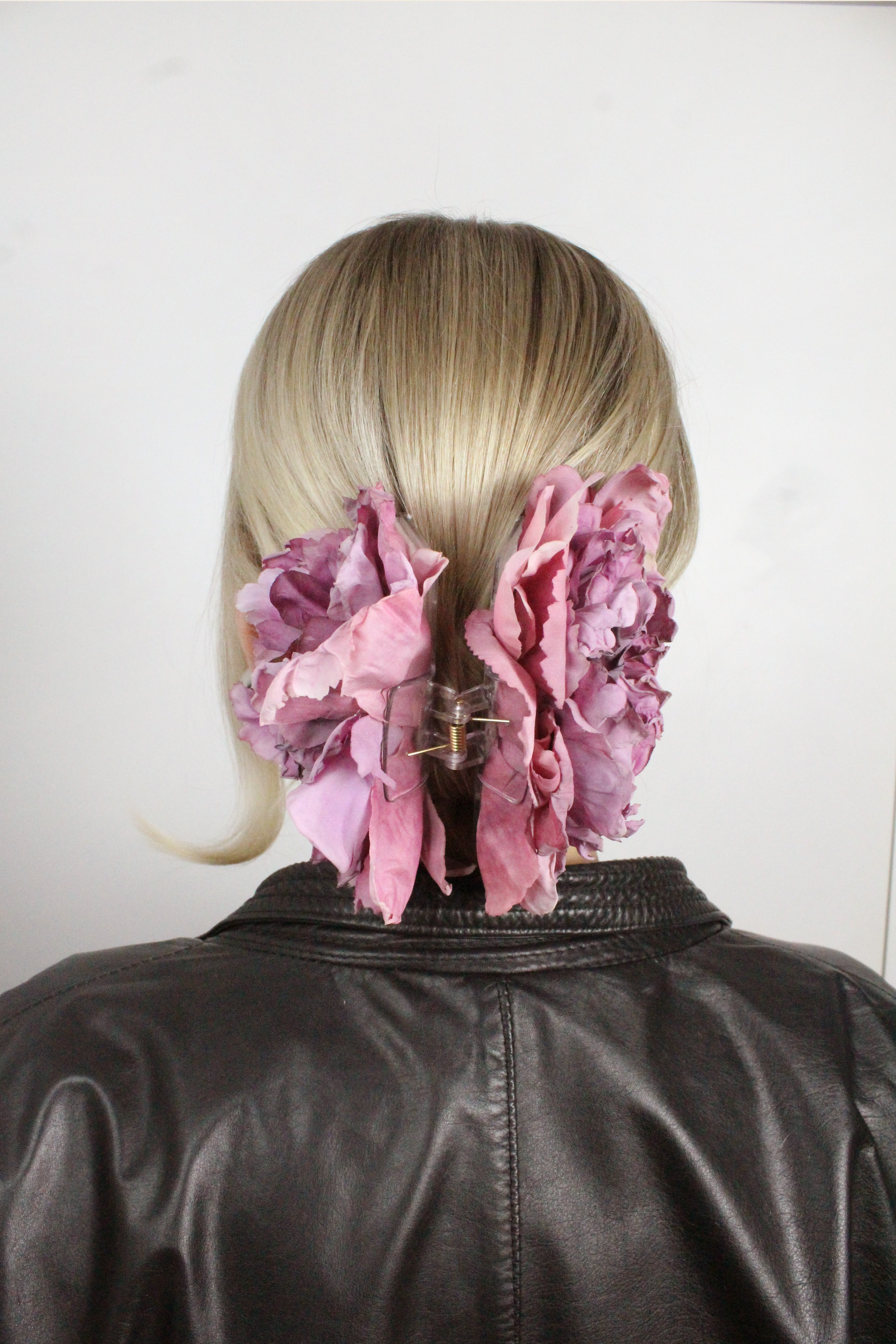 Purple Peony Hair clip XL