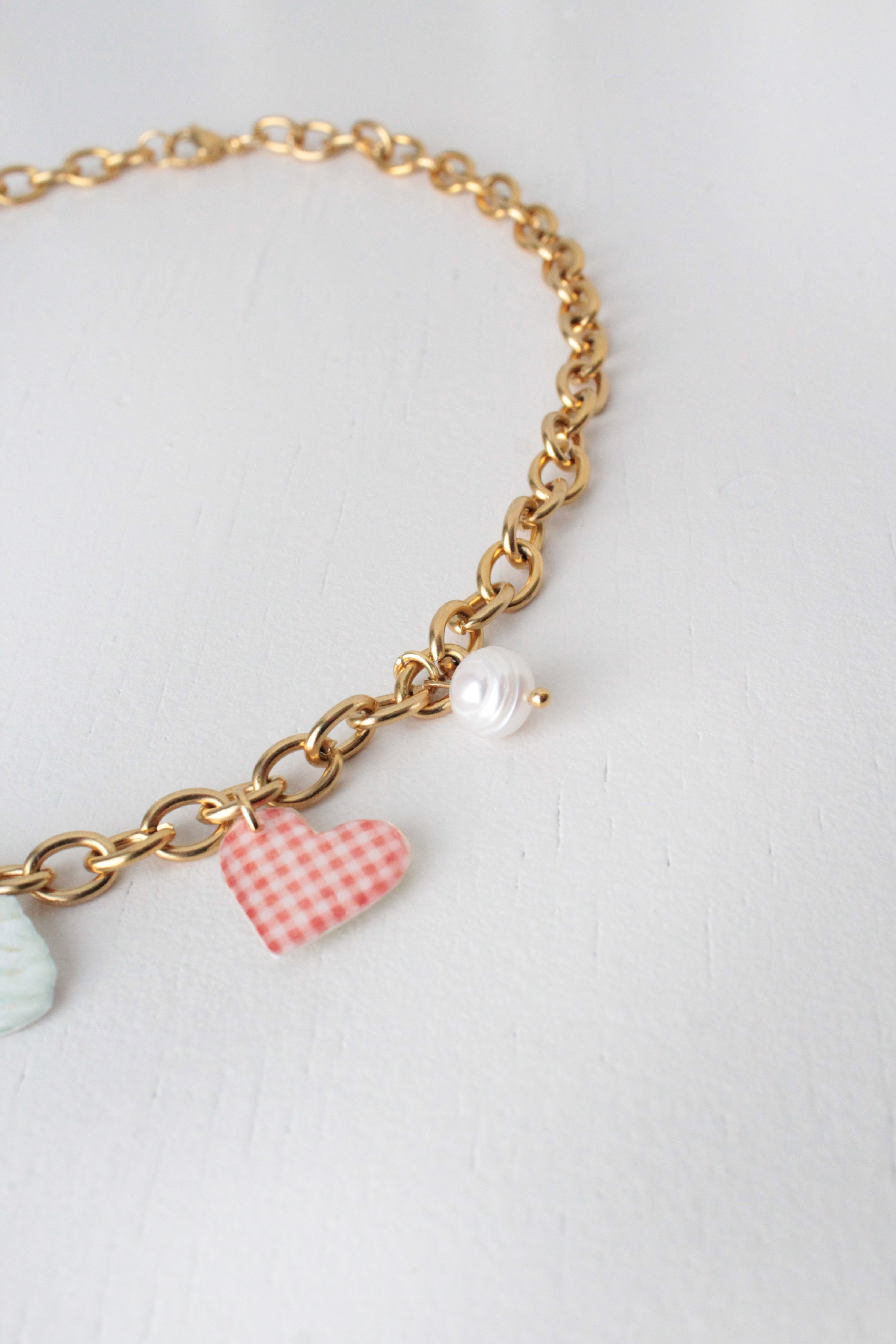 Naszyjnik z charmsami Blueberry Soda