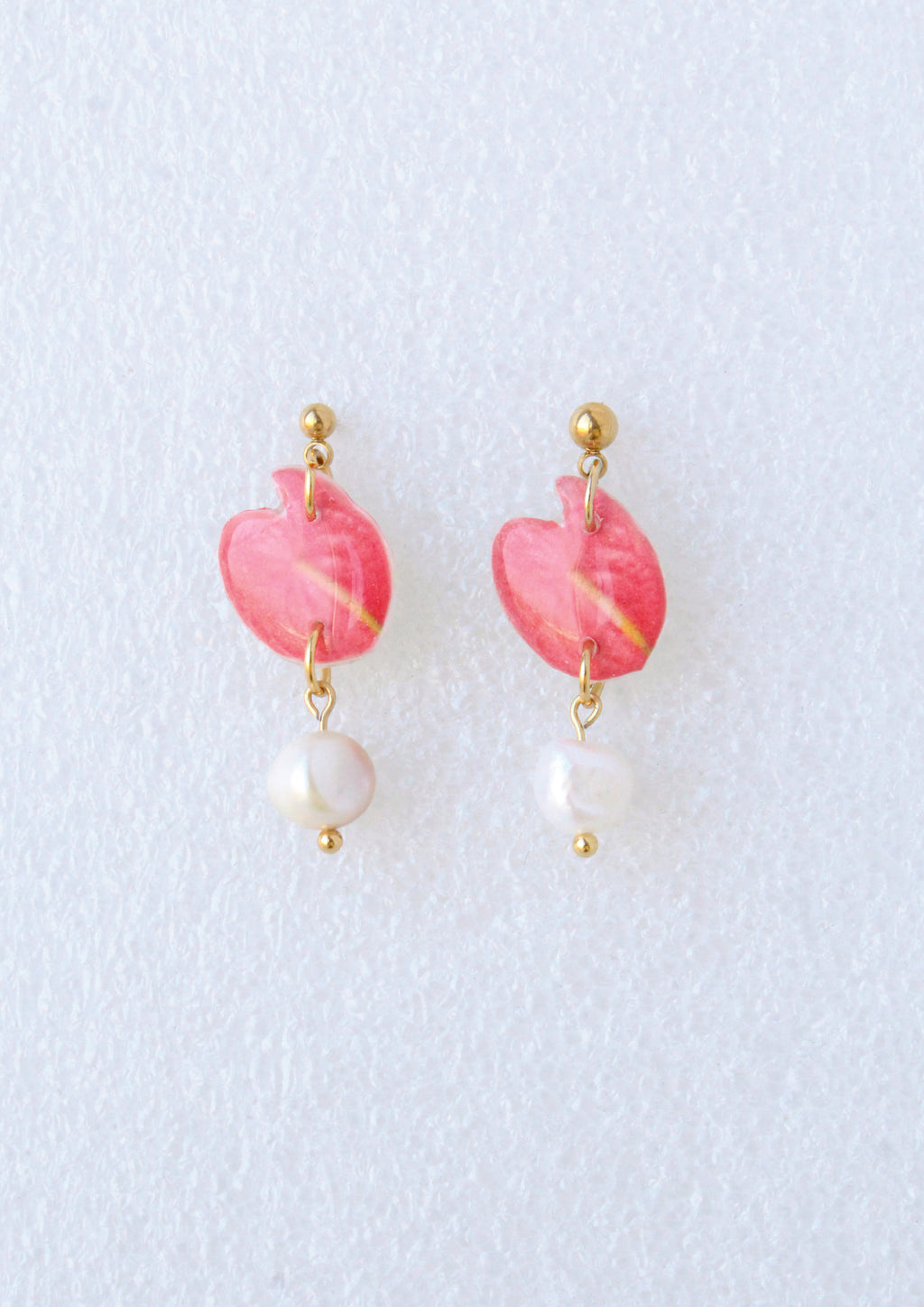 Kolczyki Anturium z perłą