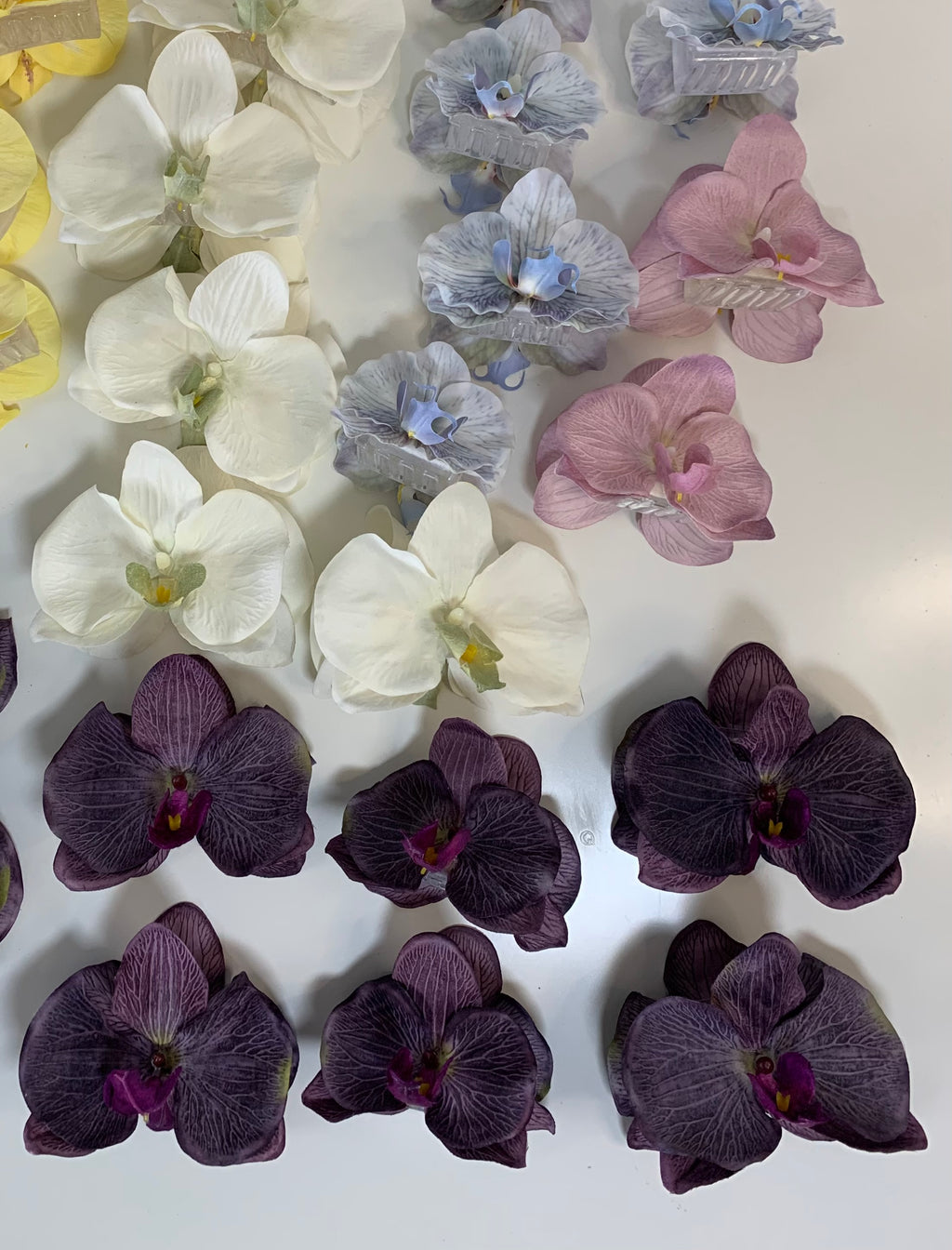 Silk hair clip No. 7 Purple Orchid