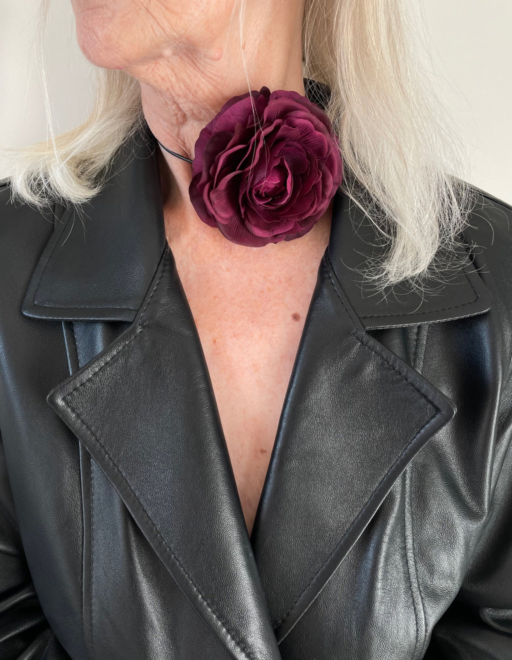 Rose Burgundy Choker