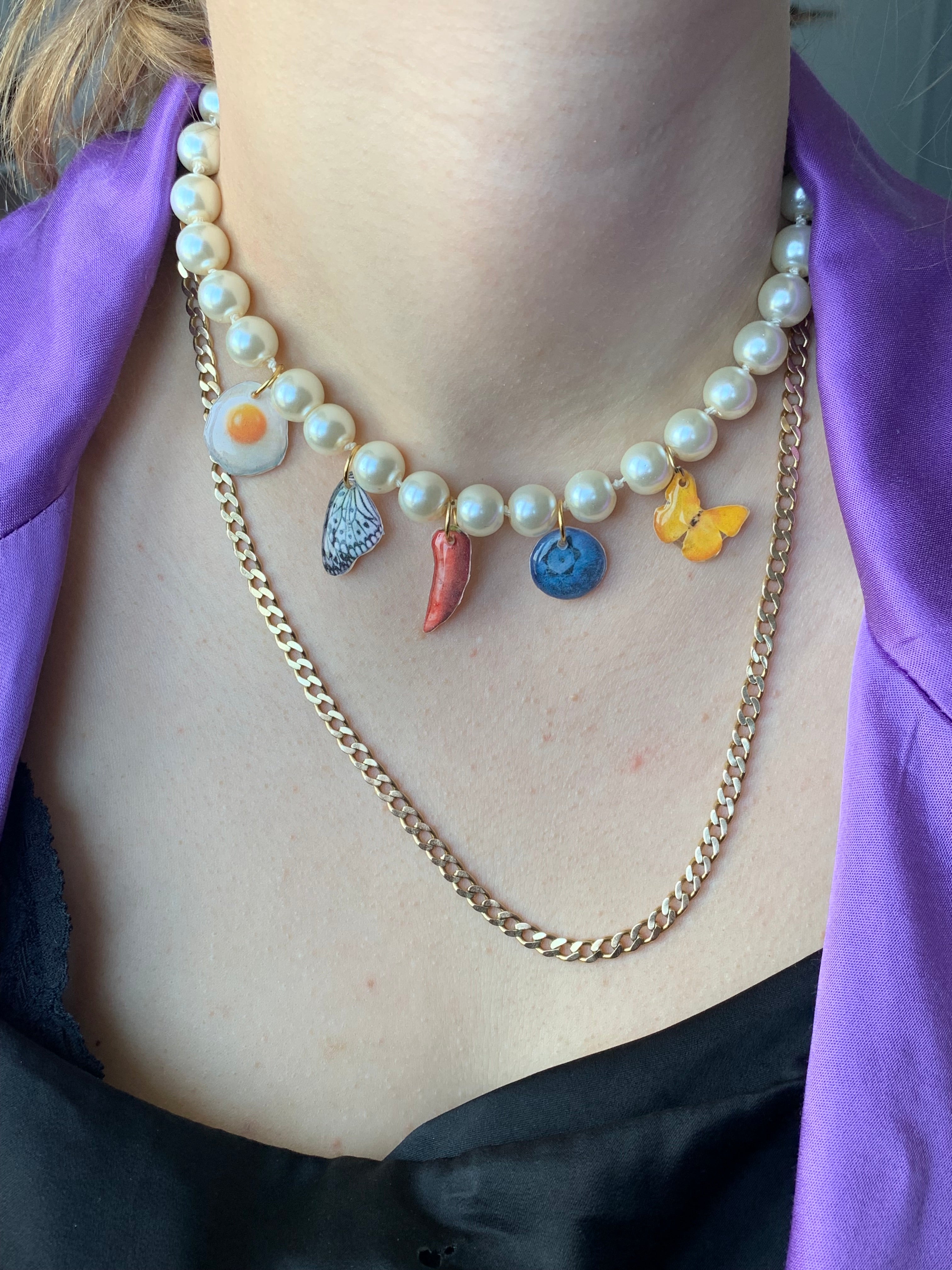 Naszyjnik z charmsami Butter Garden