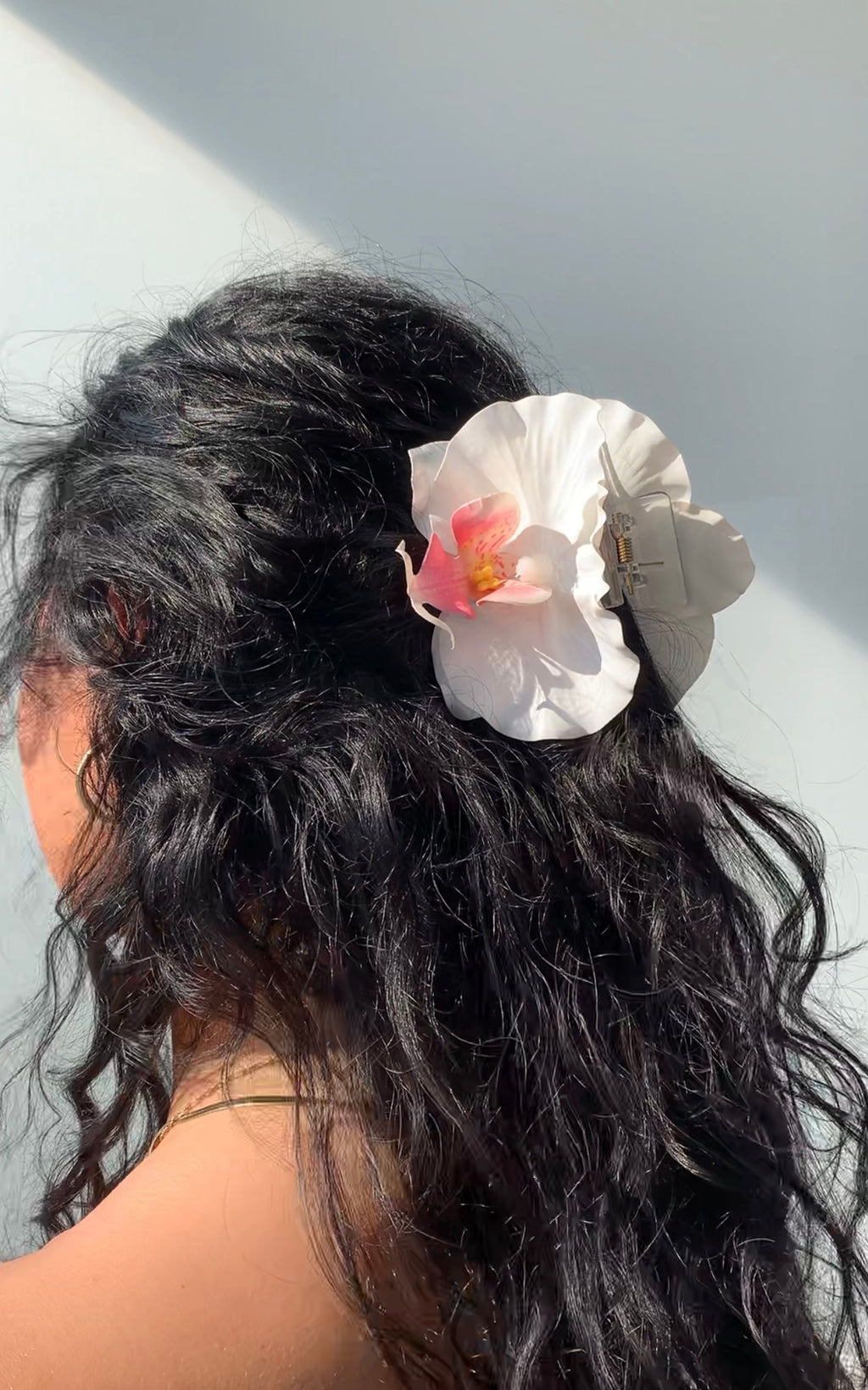 Orchid hair clip No. 4 White Orchid