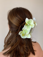 No. 10 Double Orchid Pistachio Hairpin