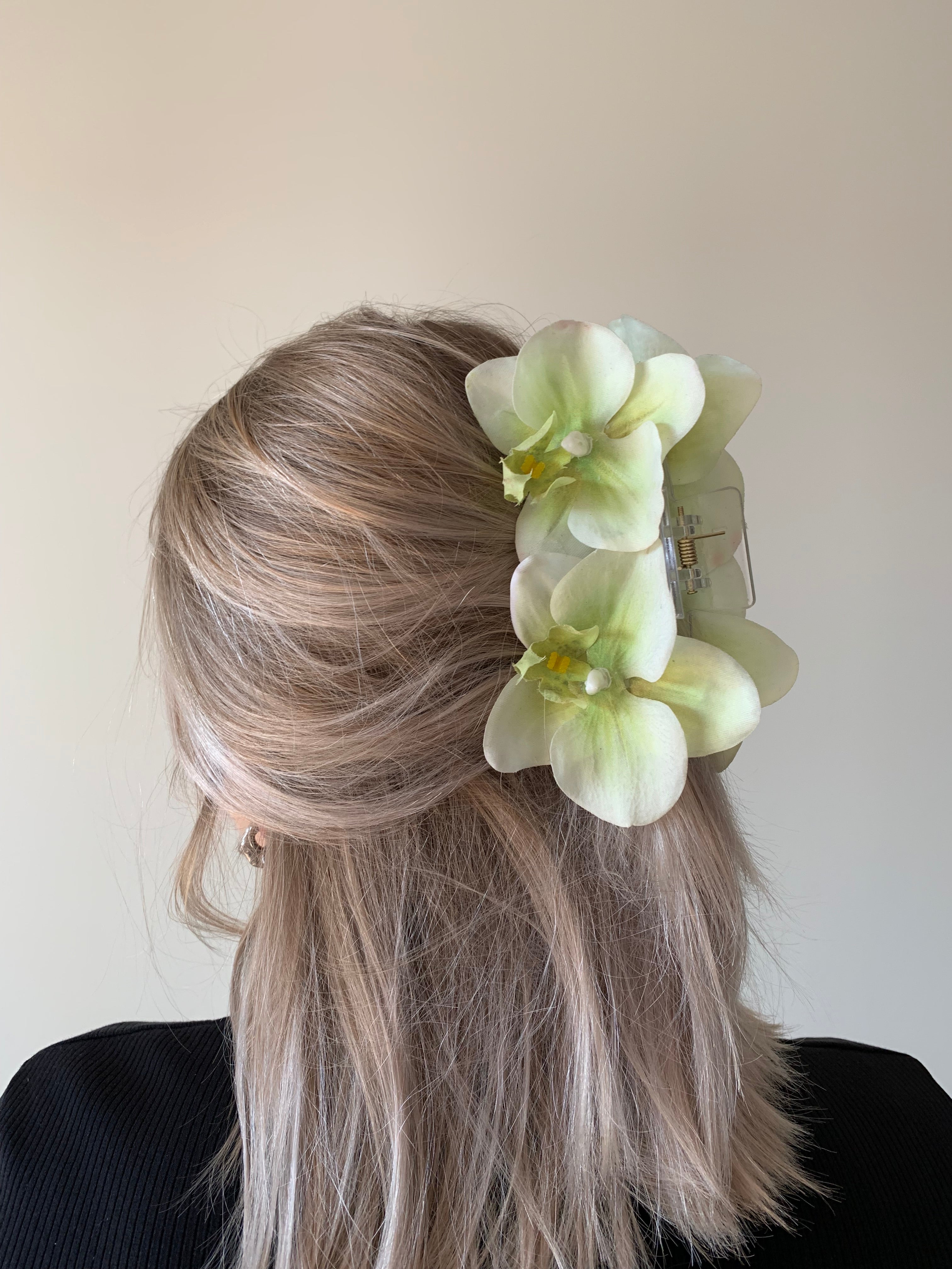 Spinka No.10 z podwójną orchideą pistacjowa