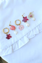 Kolczyki Bordowy kwiat