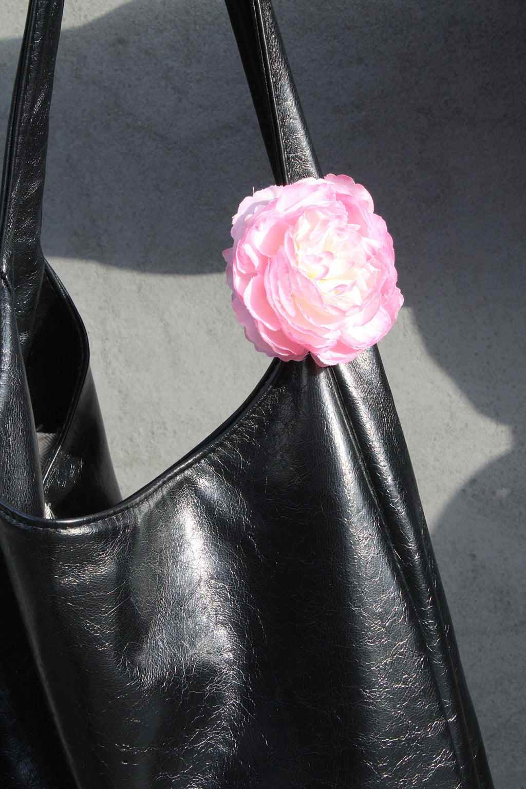 Pink rose hair clip