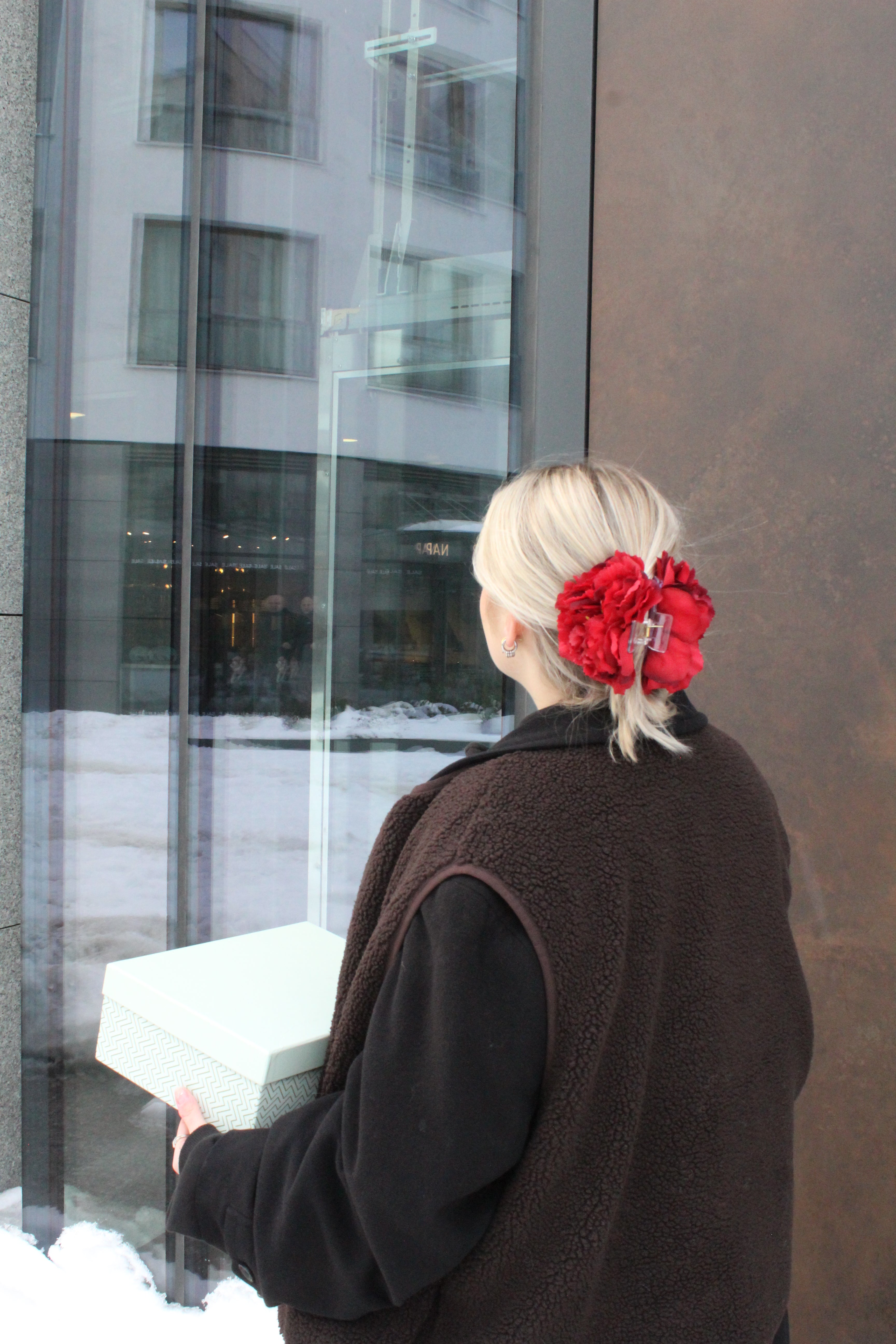 Red Rose Hair clip