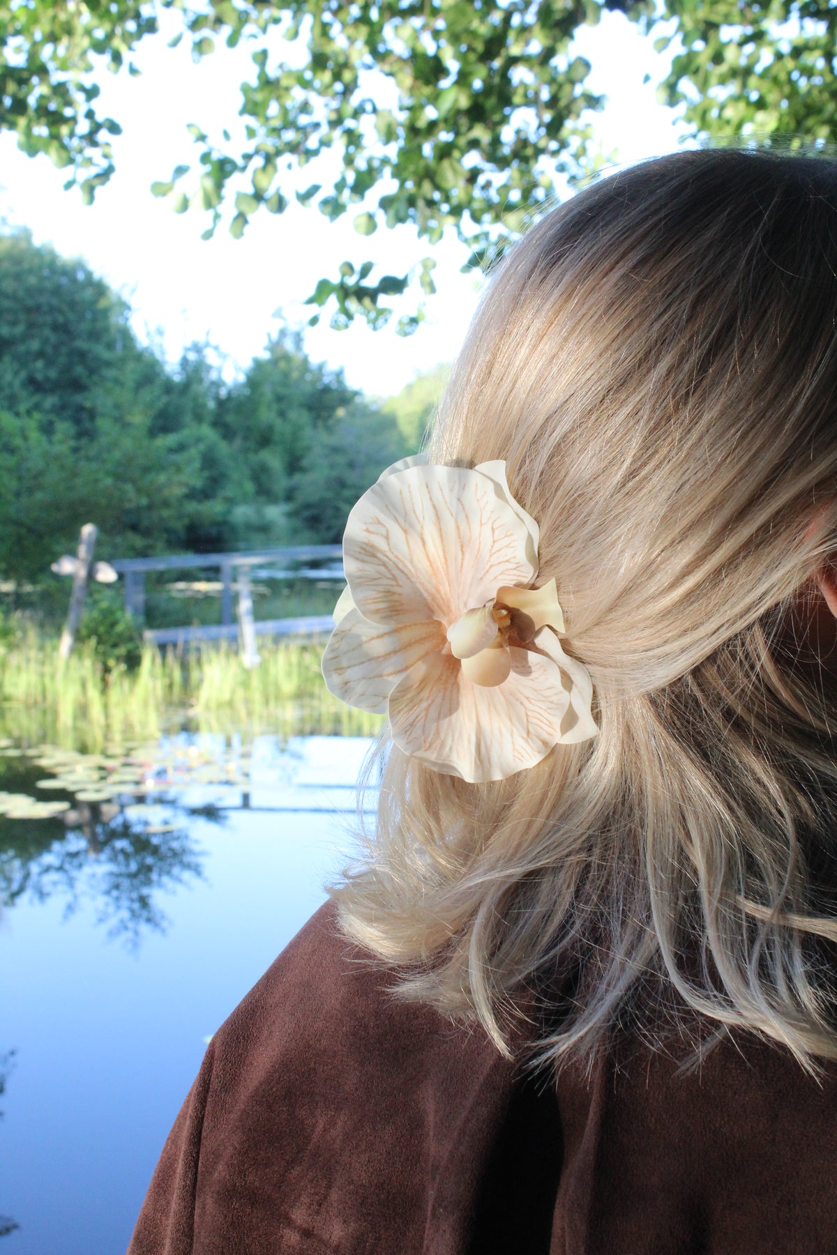 Orchid hair Clip No.5 Capuccino Orchid