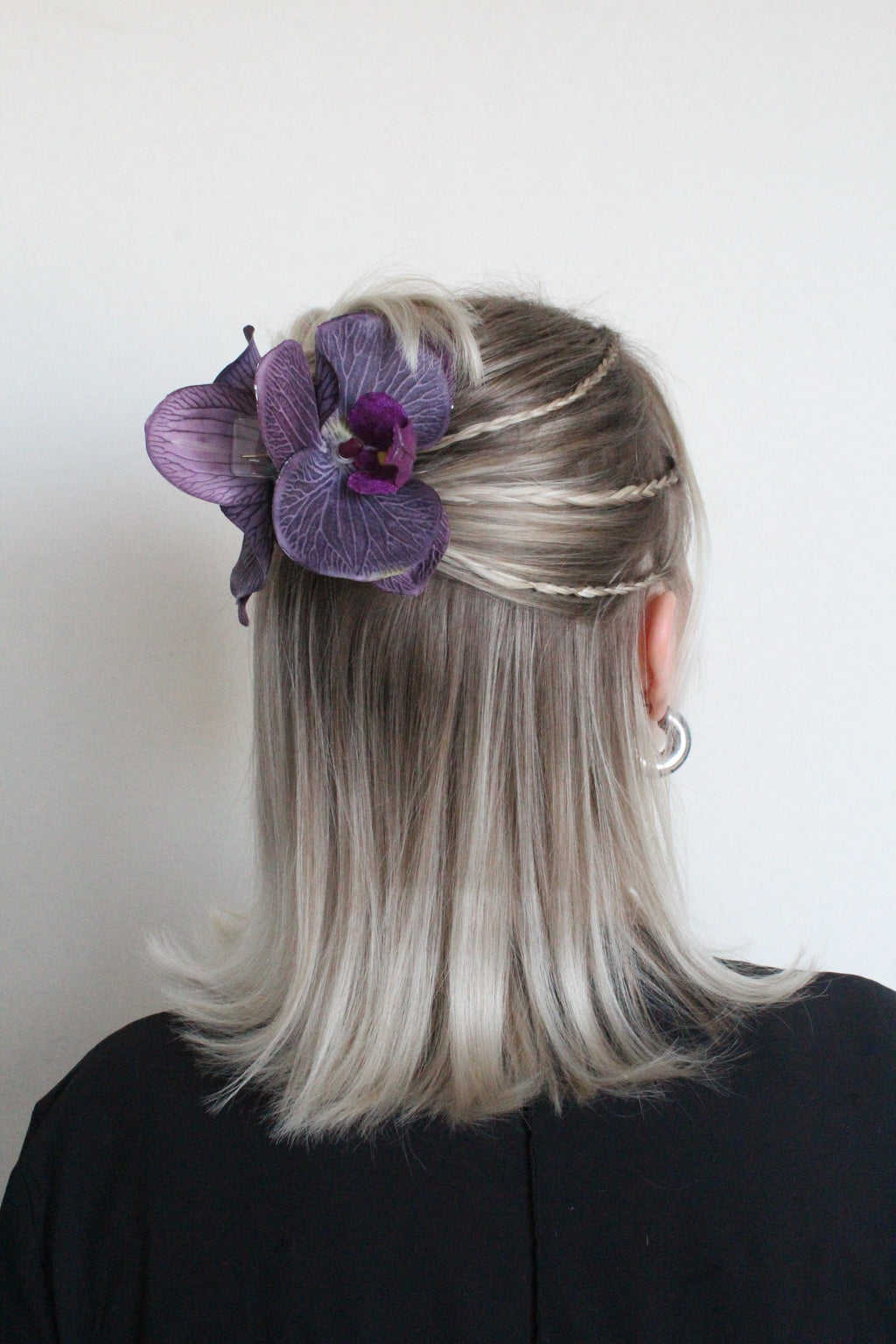Silk hair clip No. 7 Purple Orchid