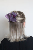 Silk hair clip No. 7 Purple Orchid